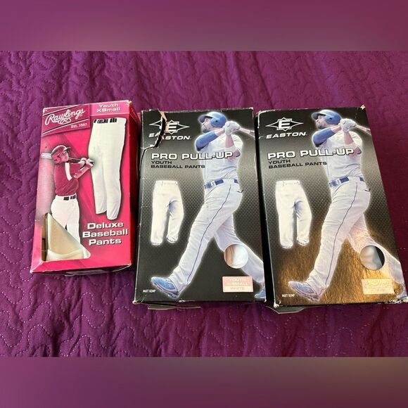 Easton - Rawlings X-small pro pull-up baseball pants - set of 3 - Picture 1 of 3